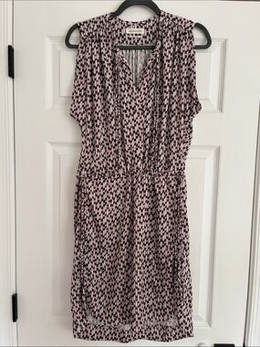 Isabel Marant Etoile Black and White Printed Sleeveless Midi Dress